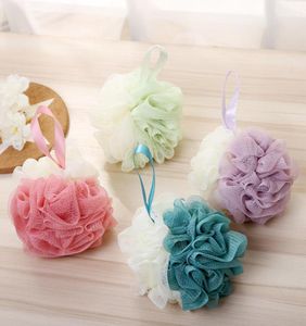 50 Gram Loofah Bath Sponge Mesh Pouf Double Colors Mix Loofa Puff Scrubber Exfoliate with Beauty Bathing Accessories5694527