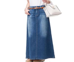2018 Nuova moda Long Casual Skirt Casual Denim Spring Aline Plus Times S2XL Long Maxi Gonnes for Women Jeans Skirts4199286