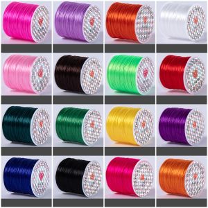 1Roll/lote 60m Cordão de pérolas de cristal elástico forte para pulseiras Collo Stretch Thread Cords Line String Diy Jewelry fabricação