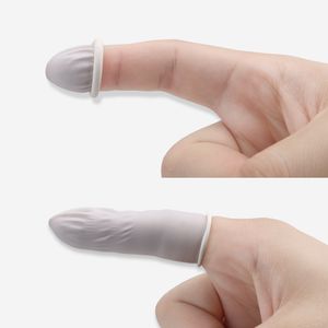 Nature LaTex Finger Cots engångsgästhandskar Skyddande gummihandskar Vita cirka 260/700 bit