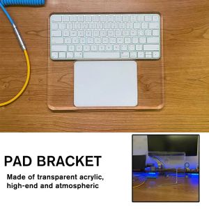 Tillbehör handledsstöd för iMac 2023 Magic TrackPad 2/3 tangentbord med ID numerisk akrylstativ Station Transparent Crystal Pad Bracket I1C8