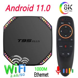 Box T95 Plus Android 11.0 Smart TV Box 2.4G 5G WiFi VOCE Assistant 8K 4G 8G 32G 64G Mini Media Player