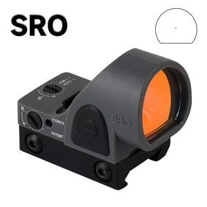 Tactical SRO Red Dot Visão Colimadora Rifle Reflex Scopo Optics Riflescope Fit AirSoft Armas de 20 mm de caça aos trilhos