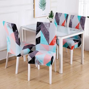 Chair Covers Pattern Printed Stretch Cover For Dining Room Office Banquet Protector Elastic Material Armchair Removable