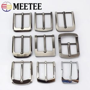 Meetee 1Pc 35/40mm Metal Pin Buckles Belt Waistband Head Clasp Jeans Decor Adjust Hooks DIY Leather Crafts Hardware Accessories