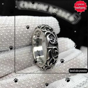 Designer Ch Cross Chromes Brand Ring for Men Women Unisex Pattern Titanium Steel Mens Fashion Jewelry Hollow Heart Classic Rings Lover Gifts New G6ru Ce1w