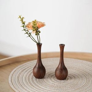 Vaser svart valnöt vasbord torkade blommor dekoration hem blommor nordiskt fastland porslin