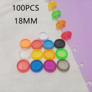Kolce 100pcs18mm stały plastikowy pierścień wiążący, luźne grzyby notebookowe wiązanie CD, biurowe materiały eksploatacyjne wiązania.