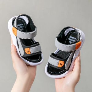 Sneakers Boys Fashion Sandals Summer Breathable Beach Slides Kids Nonslip Sport Flat Shoes Boy Sandalia Infantil 210 Years