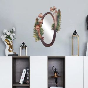 Декоративное настенное зеркало Деревянное грибное лесное зеркало ретро зеркало для гостиной спальни для спальни ванная комната декор стены