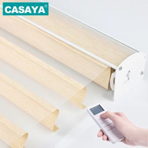 Ставни Casaya Motorized Shangrila Roller Blarns беспроводные мягкие элегантные электрические жалюзи для гостиной на заказ