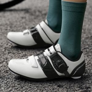 Män MTB Dirt Bike Speed ​​Flat Sneaker Racing Women Cykel Mountain SPD Cykling Cycling Route Cleat Road Shoes med klitoris