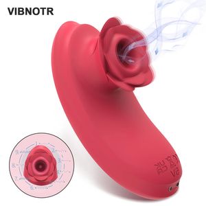 Rose Sucking Vibrator Clitoris Clitoral Nipple Clit Sucker Vacuum Stimulator 9 Mode Powerful Vibration Female Sex Toy for Women 240403