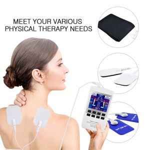 Tens Unit Electronic Pulse Massager Acupuncture 8 Modes EMS Muscle Stimulator Therapy Myostimulator Pain Relief Body Machine
