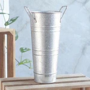 Metal Flower Vase 4 Piece Flower Stand Rustic Flower Arrangement Storage Buckets For Table Centerpiece Wedding Home Decoration