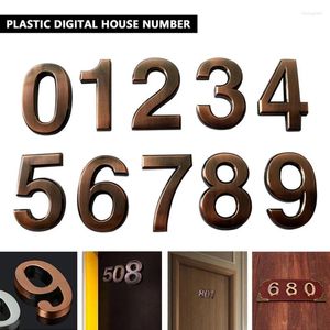 Decorative Figurines 0-9 Number Vintage Bronze Alphabet House Door Home Outdoor Indoor Numbers Plaque Sign Room Digits Sticker Decoration