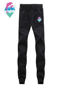 Różowy list delfinowy drukowane spodnie swobodne mężczyźni kobiety luźne spodnie Wei potu Hip Hop Sport Sports Pink Dolphin Pants9876215