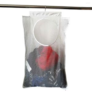 Laundry Bags Over Door Space Saving Bedroom Storage Bag Dirty Clothes Portable Basket Folding Hanging Hamper Durable Bathroom Home