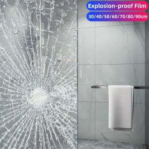 Films Clear Security Safety Window Film Shatterproof Film Glass Windows Anti Shatter Tempered Glass Film Self Adhesive Tint Sticker