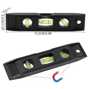 Magnetic Torpedo Level 3 Bubble S-pirit Level Magnetic Ruler Level Measuring Instrument Tool Multifunctional Horizontal Ruler