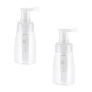 Lagringsflaskor 2 st pulver spray flaska torr sprayer plastbehållare kläder barbershop tillbehör flytande rese dispenser näsa