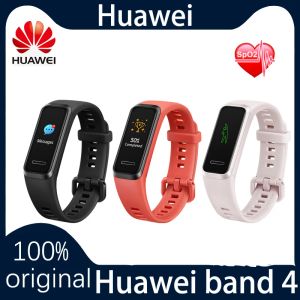 Pulseiras banda huawei 4 banda inteligente spo2 versão global relógio inteligente freqüência cardíaca monitor de saúde novo relógio Faces USB Plug Charge