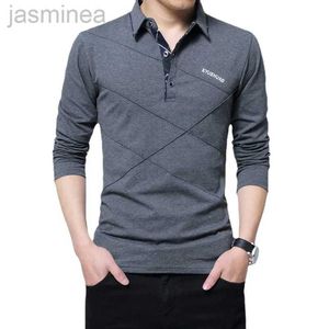 Men's Casual Shirts TFETTERS Brand T Shirt Men Long T-shirt Turn-down Stripe Designer T-shirt Slim Fit Loose Casual Cotton T Shirt Male Plus Size 2449