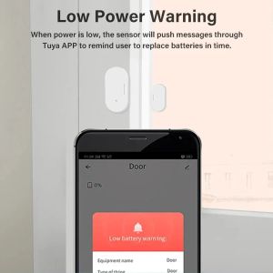 Tuya Zigbee Door Magnet Sensor Door Window Open Stängd detektor Alarm Sensor Smart Life App fungerar med Alexa Google Home