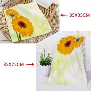 Towel Custom Gerberas Closeup Towels Microfiber Travel Fabric Quick Drying Printing Absorbent Wearable Beach Hair