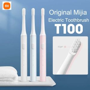 Orignal Xiaomi Mijia Sonic elektrikli diş fırçası yetişkin Mi T100 Diş Fırçası Sağlıklı Renkli USB şarj edilebilir IPX7 su geçirmez