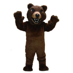 Mascot kostymer skum mörkbrun björn tecknad plysch jul fancy klänning halloween maskot dräkt