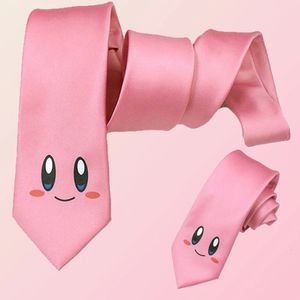 Kirbby Cosplay Role Play Tie Anime Game Accessories Accessories для взрослой розовой галстук фэнтези фантазии на одежду для вечеринки подарки Decor240409