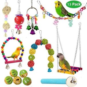 Altre attrezzature per forniture per uccelli per giocattoli per pappagalli Big Set Big Play Parrots Cockatiel Parakeets Accessori per i giocattoli specchio gabbia papagaji