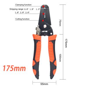175/185mm Wire Pliers Stripper Multifunctional Electrician Peeling Household Network Cable Wire Stripper Puller Stripper Tools