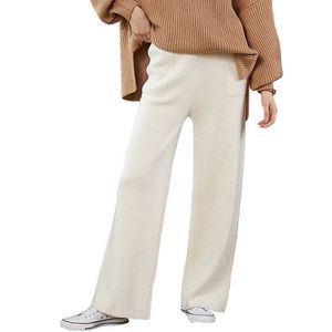 Women Casual Cashmere Straight Pants Wide Leg Loose Trousers