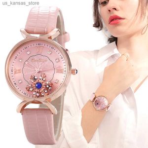 Zegarek luksusowy moda kobiety Es Cechy Diamentowe damskie kwarcowe nadgarstki z Rome Mobile Snowflake Dial Woman240409