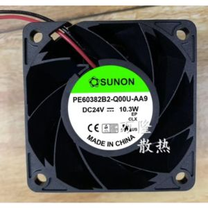 Pads Новый охлаждающий вентилятор для Sunon PE60382B2Q00UAA9 24V 10,3 Вт 6 см. Вентилятор частоты частоты