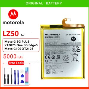 Motorola Moto One 5G Plus/G100/Ücretsiz Araçlı Yüksek Kaliteli Piller için% 100 Yeni Orijinal Motorola 5000mAh LZ50 Pil