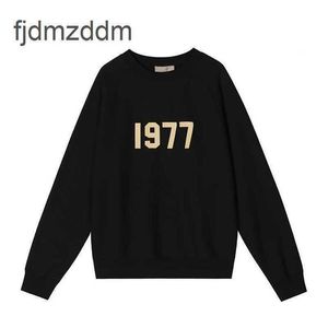 Herr designer hoodie jumper med långa ärmar 24 ny dimma dubbel linje 1977 tryckt unisex casual lös huva och plysch trend