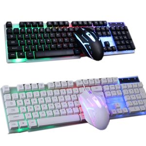 Combos Combo PC Gamer LED Gaming Klavye ve Fare Seti Wired 2.4G Klavye Gamer Klavye Işıklı Oyun Klavyesi Dizüstü bilgisayar için