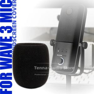 Tillbehör för Elgato Wave 3 Wave3 Mikrofon vindrutan Anti Pop Filter Skärm Vindrutesvamp Mic Cover Windproof Foam Dammtät sköld