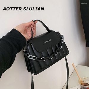 Umhängetaschen Luxus Frauen Tasche Dicke Kettenbund Geldbörse weibliche Handtasche schwarz gelbe Kupplung Beutel Trendy Girl Kleine Hand