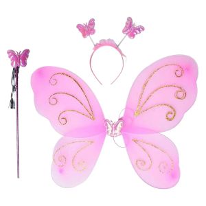 Fantasia de fada garotas wand butterfly asa figurina de borboleta Cosplay de banda de borboleta para festas temáticas de máscaras adereços de fotos