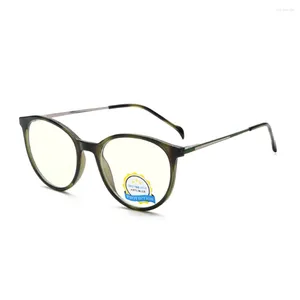 Sunglasses Round Anti-Blue TR90 Frame With Spring Hinge Classic Full Rim Eyewear For Men Women 72010