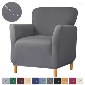 Stuhlabdeckungen schlichte Feste Farbe kleiner einzelner Sofa Deckel Elastischer Sessel für Wohnzimmer Wohnkulturschutz nicht wasserdicht