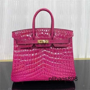 Handväska Crocodile Leather 7A Quality High 25cm Gold Women's HomeK95Tyo5K
