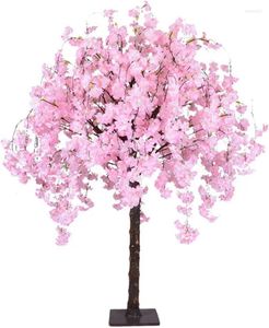 Decorative Flowers Artificial Cherry Blossom Trees Christmas Trunk Indoor Outdoor Home Office Party Wedding Plant 1.5M/ 5 Ft