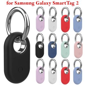 Samsung Galaxy Smarttag 2ロケータートラッカーケースキーチェーンスマートタグトラッカーホルダー用の保護スキンカバーのための2PC