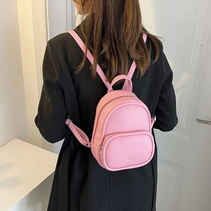 Square damskie plecak moda PU skórzana torba na ramię cukierki kolor kolorów girls 240329