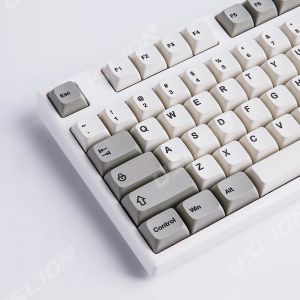 アクセサリ122キーヴィンテージグレーのメカニカルキーボードINSキーキャップPBT XDAプロファイルキーキャップ英語PBTコミカルキーキャップチェリーMXスイッチ